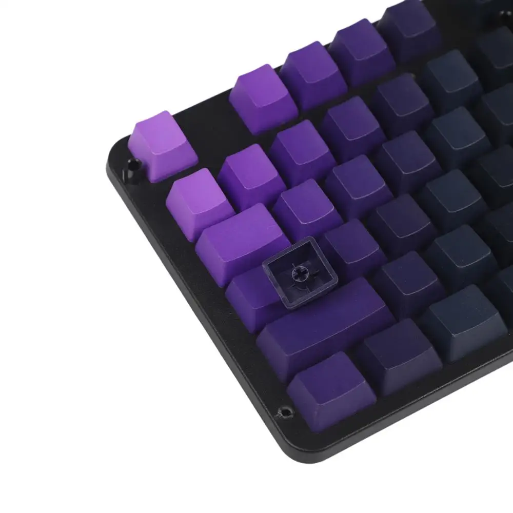 YMDK 108 87 61 окрашенный фиолетовый черный градиент PBT OEM профиль Keycap для 104 TKL 60% MX переключатели Механическая игровая клавиатура