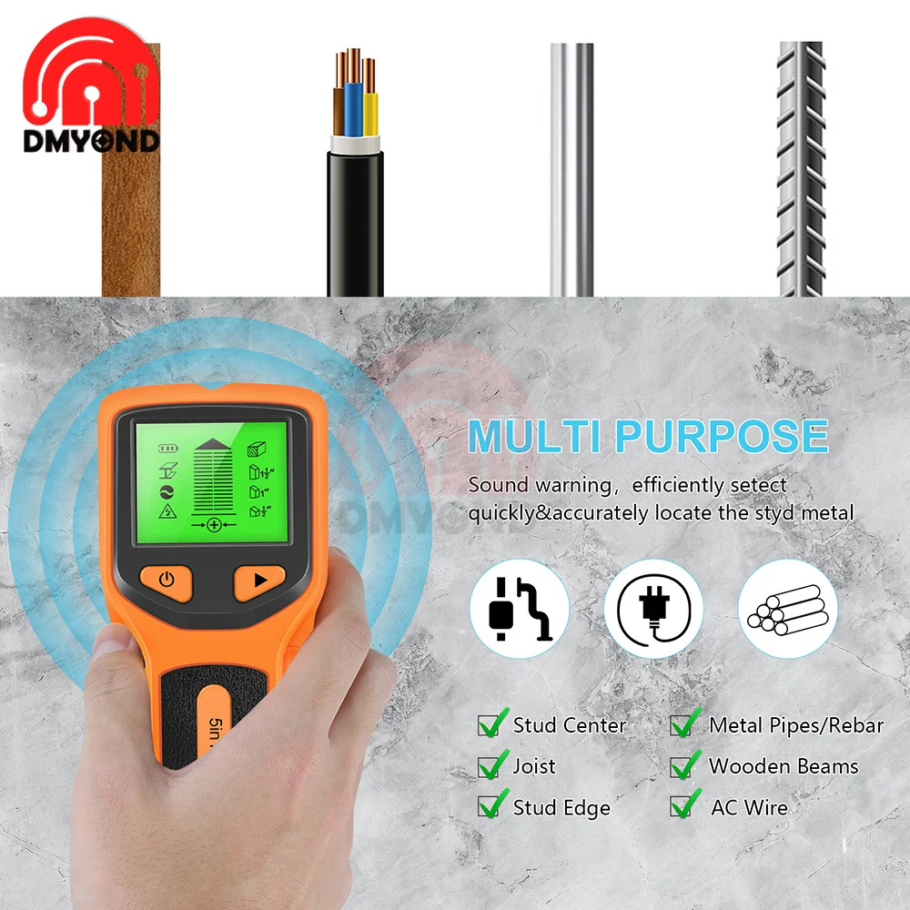 5 In 1 Stud Electronic Wall Detector Finders Multifunctional Handheld Metal Detector Metal Stud Wood Finder Measuring Instrument 6
