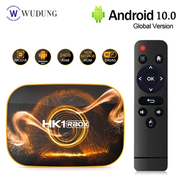 

Newest HK1 RBOX R1 Smart TV Box Android 10 4GB 128GB Rockchip RK3318 1080P H.265 4K Media Player USB3.0 Set Top Box