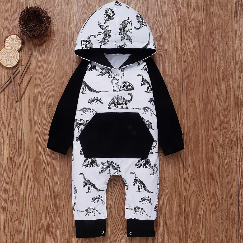 newborn winter baby clothes Infant Baby Boys Girls Long Sleeve Cartoon Print Romper Jumpsuit Clothes Outfits Clothing