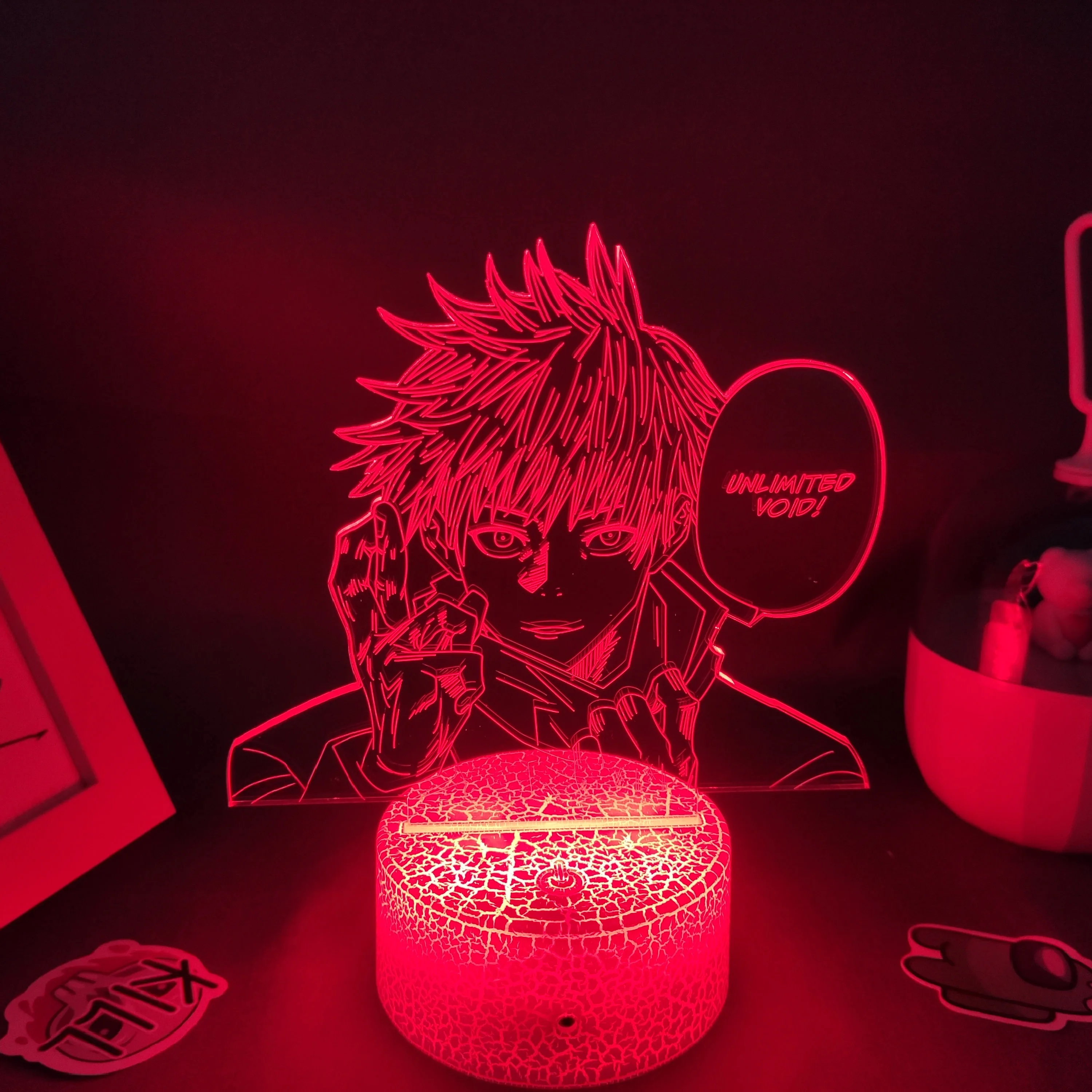 Anime Jujutsu Kaisen Figure Inumaki Toge 3D LED Lava Lamps RGB Night Lights Bedroom Table Decor Birthday Manga Gifts For Friends cat night light