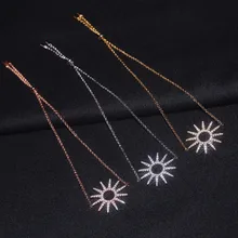 SLJELY высокое качество 925 пробы серебро 3 золотые цвета браслет с дизайном «солнце» микро кубический цирконий отрегулировать цепь для женщин ювелирные изделия