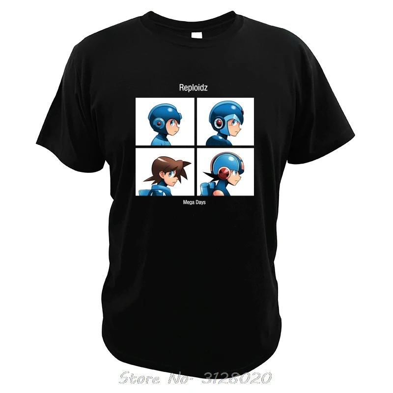 Футболка Rockman мужская с надписью Gorillaz Demon Days хлопковая тенниска популярным