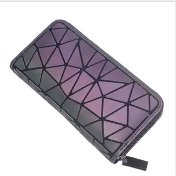 

2019 new women's Money Clips PU leather fashion geometric pattern clutch bag credit card purse