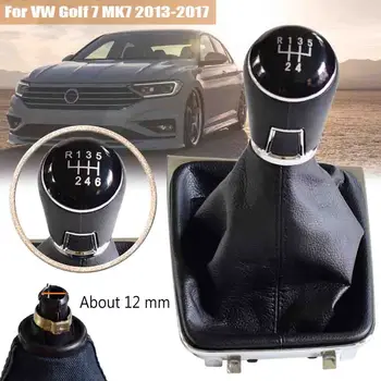 

5/6 Speed Manual Car Gear Shift Shifter Knob Stick Lever Gaiter Boot Cover For Volkswagen VW Golf 7 MK7 2013 2014 2015-2017