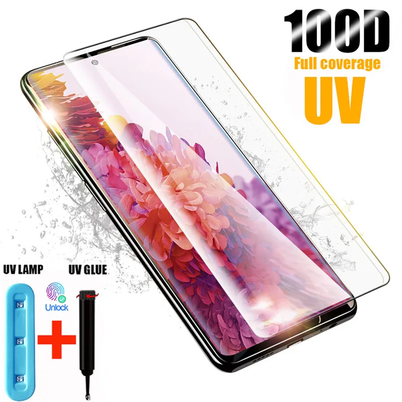 Защита экрана для Samsung Galaxy Note 20 Ultra S20 Plus закаленное стекло S8 S9 S10 E 10 9 8 защита 100D |