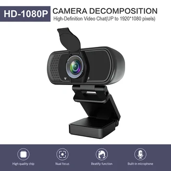 

HD Wecam 1080P PC Laptop Desktop Computer Web Camera with Microphone USB Webcam for Zoom/Skype Video Conference with Cover