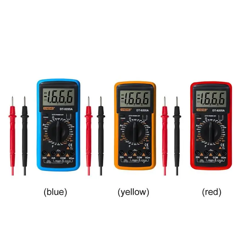 ANENG DT-9205A Цифровой вольтметр измеритель напряжения тока тестер сопротивления
