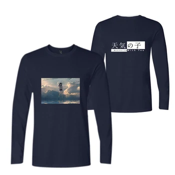 

Autumn T-shirt New Weathering with you long-sleeved Korean version of the cartoon print cute long-sleeved shirt T-shirt lovers