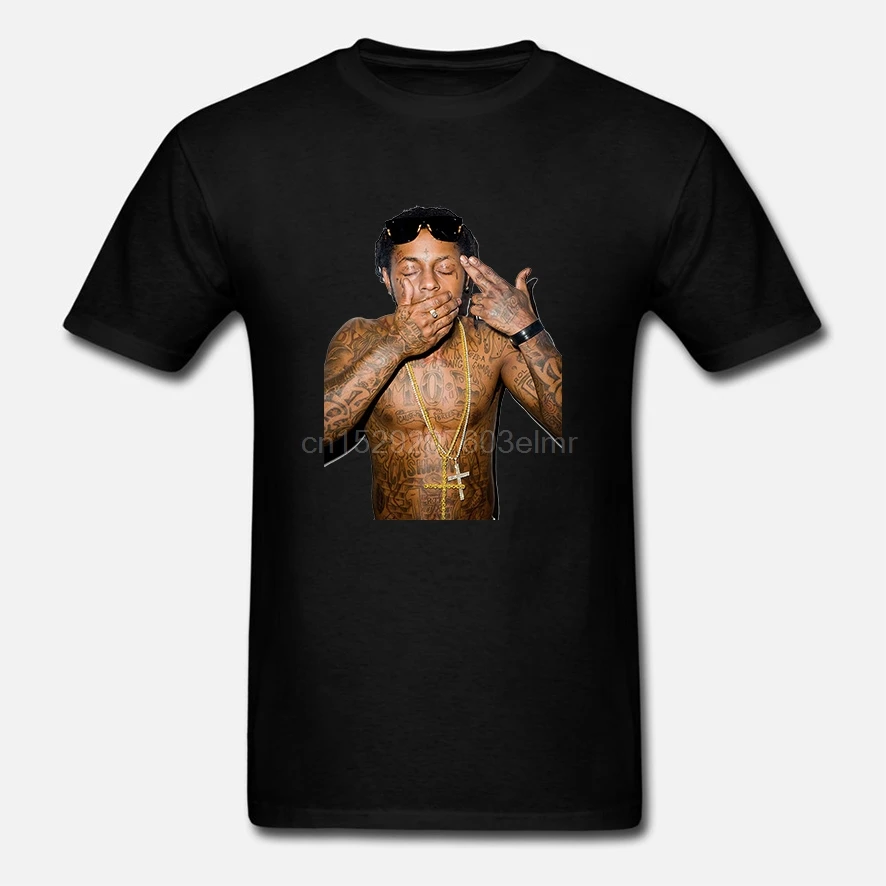 Lil Wayne тату Рэппер музыка дым Мужская футболка лето подарок на день рождения 3XL |