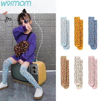 

WARMOM Leopard Grain Knee-High Socks Fashion Girls Socks Kids Dress Collocation Socks Autumn Fashion New Style Socks Accessories