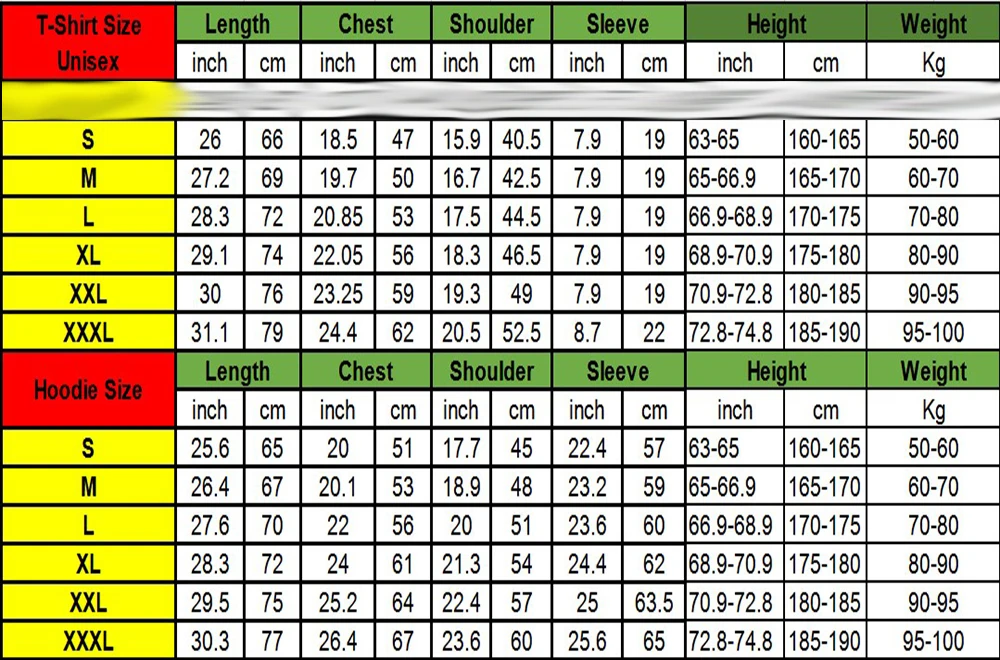 Killer shirt size chart Outlet