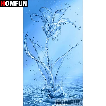 

HOMFUN Full Square/Round Drill 5D DIY Diamond Painting "Water blue" Embroidery Cross Stitch 5D Home Decor Gift A30125