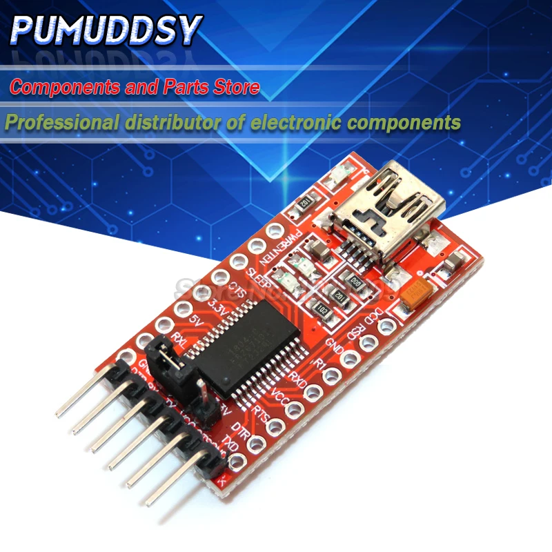 1 шт. FT232RL USB к TTL Серийный адаптер модуль для мини порта 3 V 5V Новый|Интегральные