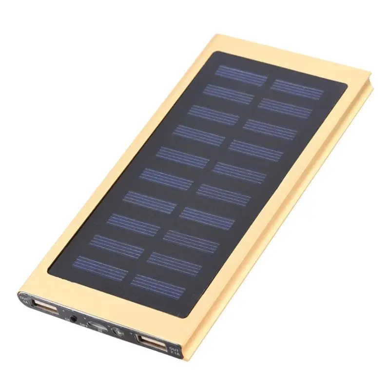 Без батареи) банк питания для мобильного телефона Caase 10000mAh двойной USB портативный Быстрый заряд Солнечный мобильный Банк питания металлический чехол DIY Kit