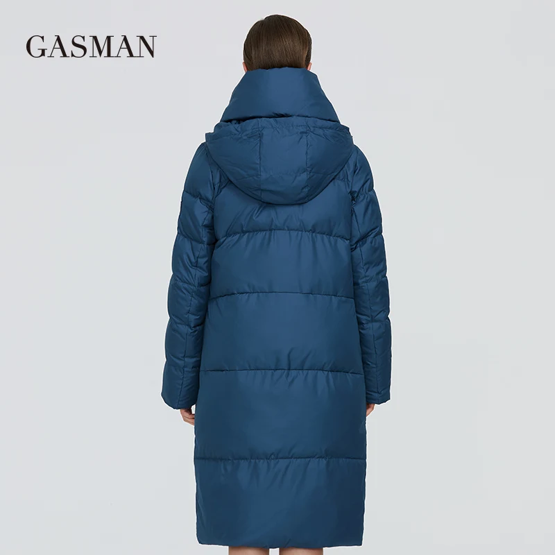 Длинная теплая брендовая парка GASMAN женская зимняя куртка для женщин пальто с