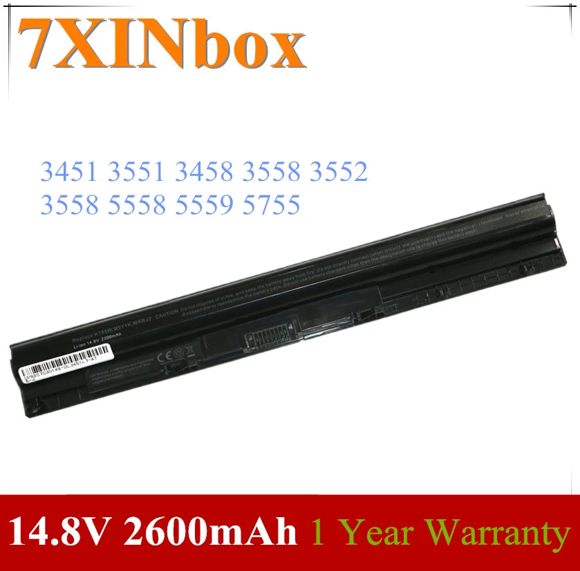 7xinbox 14 8v 2600mah Laptop Battery 1kfh3 Gxvj3 Wkrj2 M5y1k For Dell Inspiron 3451 3551 3458 3558 3552 3558 5558 5559 5755 Laptop Battery Battery For Dellbattery Laptop Aliexpress