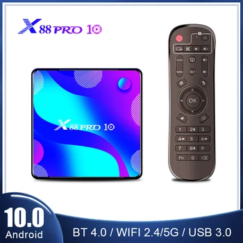 

X88 PRO Smart TV Box 2020 Android 10.0 2G/4G DDR3 RK3318 2.4G/5G Wifi BT4.0 4K Media Player Android Set Top Box PK X96mini x88