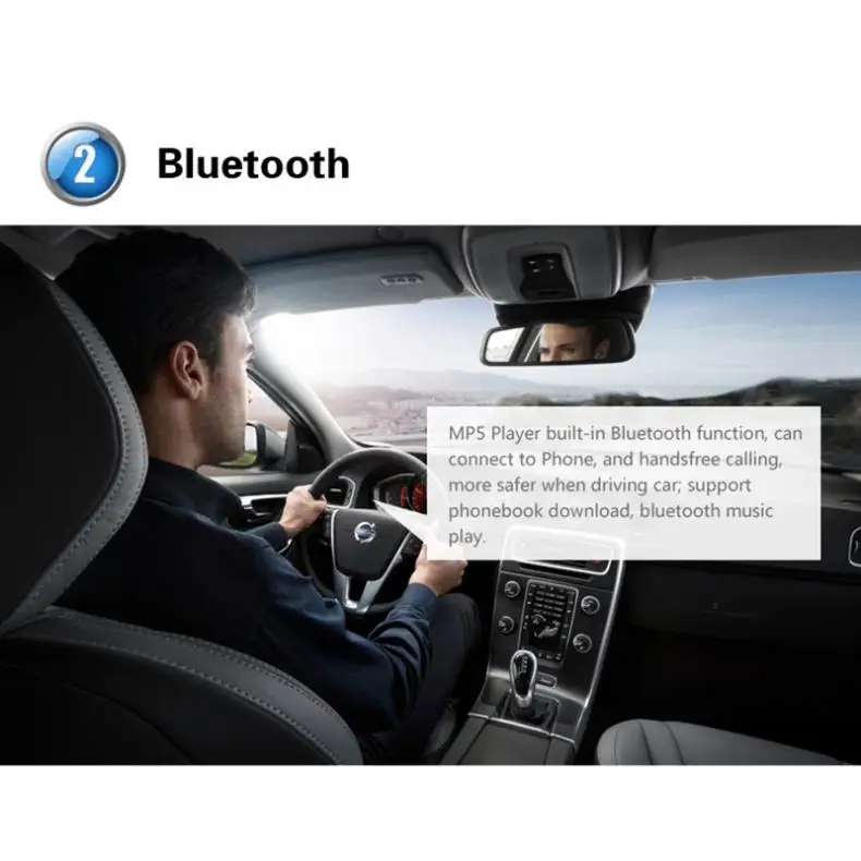 7023D 7 дюймов 2 DIN HD Bluetooth Авто стерео аудио MP5 плеер FM радио Поддержка карт ридер Быстрая зарядка USB SD MMC AUX DVR