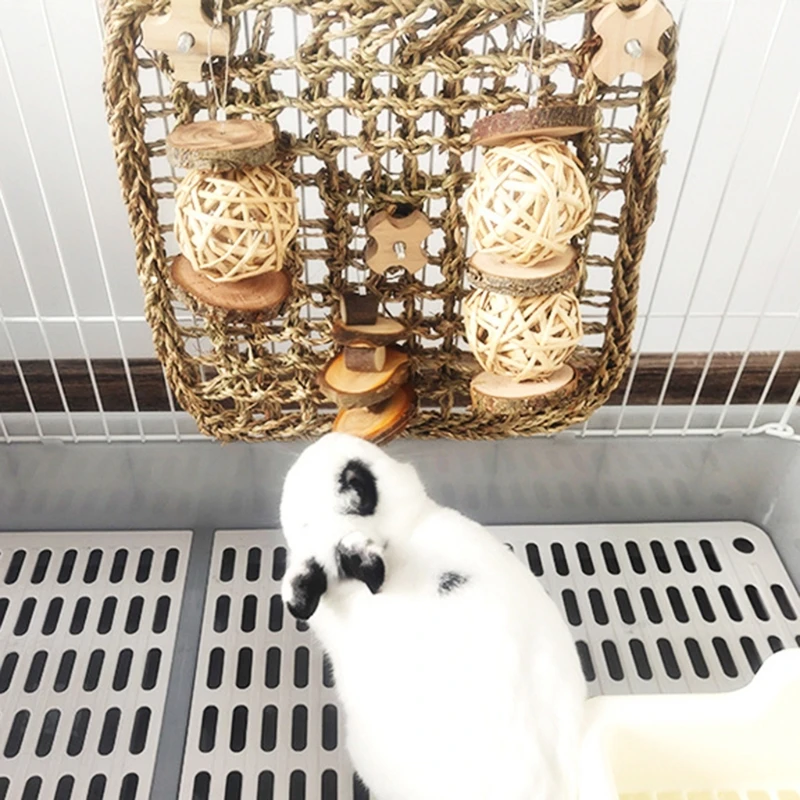 Bunny Chew Toys Rabbit Hay Treat Grass Cakes Applewood Blocks Wicker