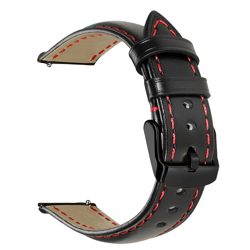 Crazy Horse ремешок из натуральной кожи для samsung Galaxy Watch Active 2 40 мм 44 мм Мужской Женский ремешок для часов Active2 быстросъемный ремешок