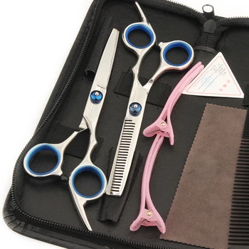 

5pcs/set 6 inch Cutting Thinning Styling Tool Hair Scissors Stainless Steel Salon Hairdressing Shears Regular Flat Teeth Blades