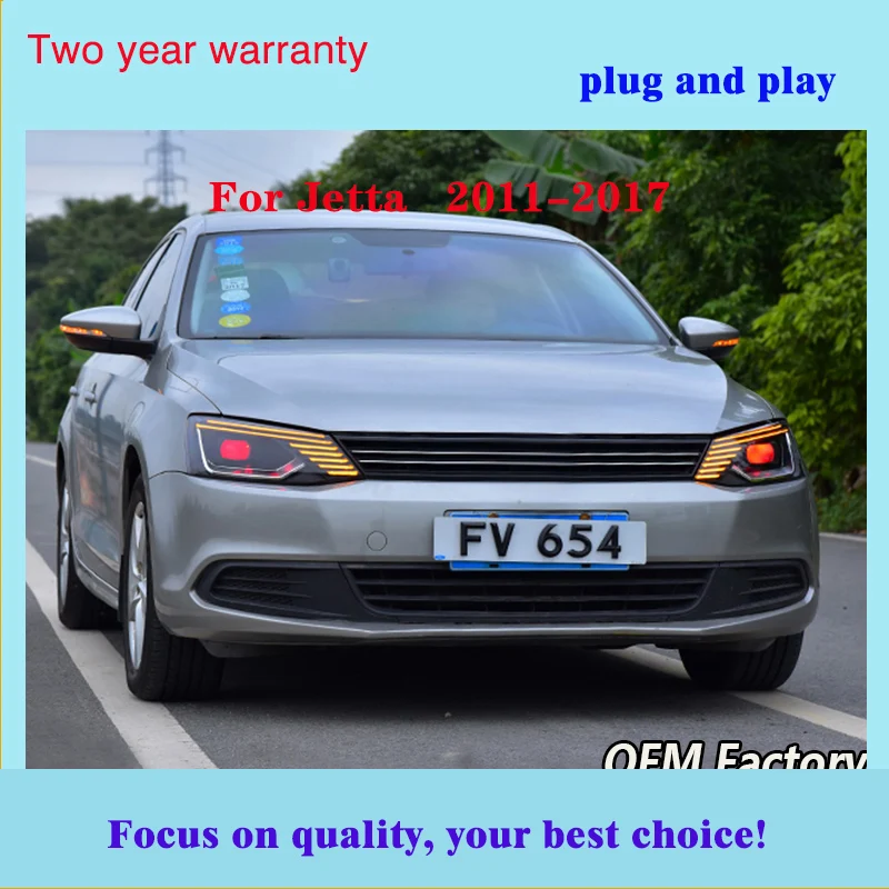 Автомобильный Стайлинг головной светильник для VW JETTA MK6 2011 2012- светодиодные фары головного света Audi Стиль Bi-Xenon объектив HID автомобильный