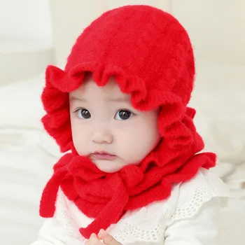 

Stylish Winter Baby Kids Warm Scarf Caps Set Soft Cute Knitted Hat TT@88