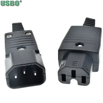 

Electrical Male Female 250v 10A IEC320 C15 C14 PDU UPS AC socket WD-10 WD-09 cable wired Rewirable Receptacle power plug outlet