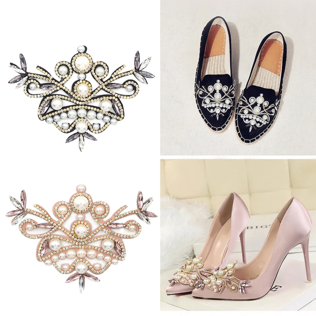 

Crystal Rhinestone Shoe Charms Buckle Bridal Detachable Shoe Clip Decor Cute