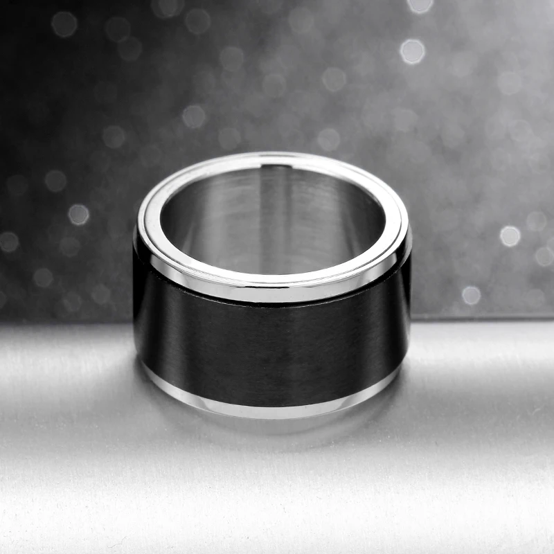 Кольцо мужское из нержавеющей стали 316 12 мм|rolling ring|ring ringring titanium |