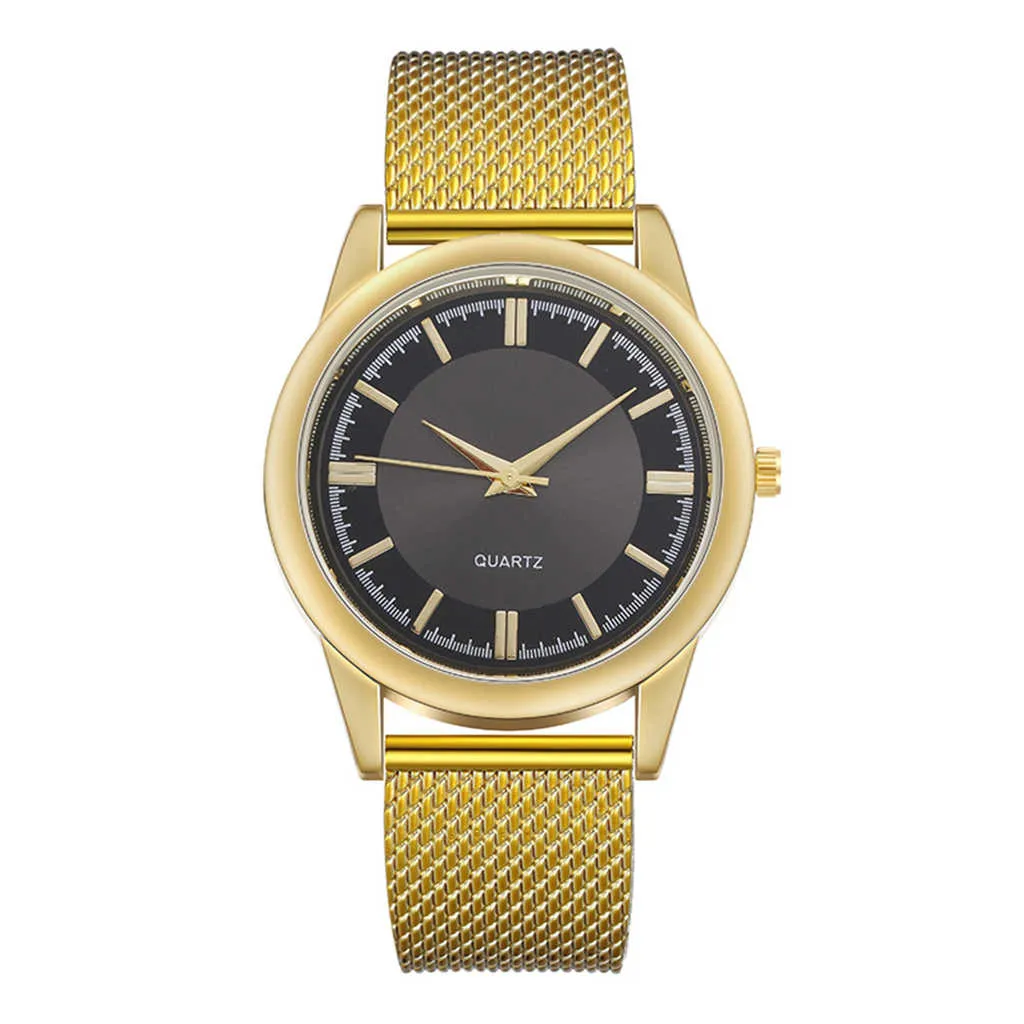 Top Brand Luxury Quartz Wristwatches Watch For Men Business Casual Stainless Steel Mesh Belt Watch Simple Dial Quartz Watch 