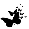 16.4*14.7cm butterfly pattern  car sticker bumper decoration Fashion Personality car stickers for woman