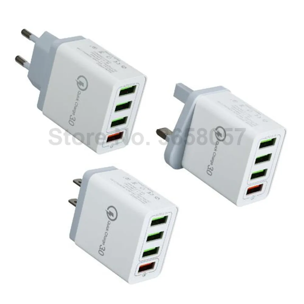 4Usb 3 0 настенное зарядное устройство Qc3.0 быстрое Usb для путешествий Быстрая