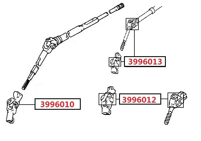 U-JOINT of Steering Shaft For NISSAN MURANO Z50 2002-2007 & NISSAN QASHQAI J10E 2006-2013 & QASHQAI J10E 4WD 2006-2013