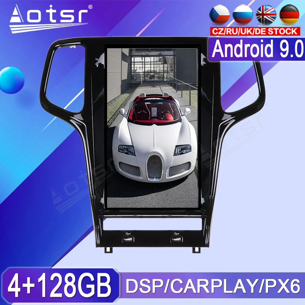 

PX6 Android Car Multimedia Radio Player Stereo For Jeep Grand Cherokee 2010 - 2019 Tesla GPS Navi Audio Head Unit 1 Din Carplay