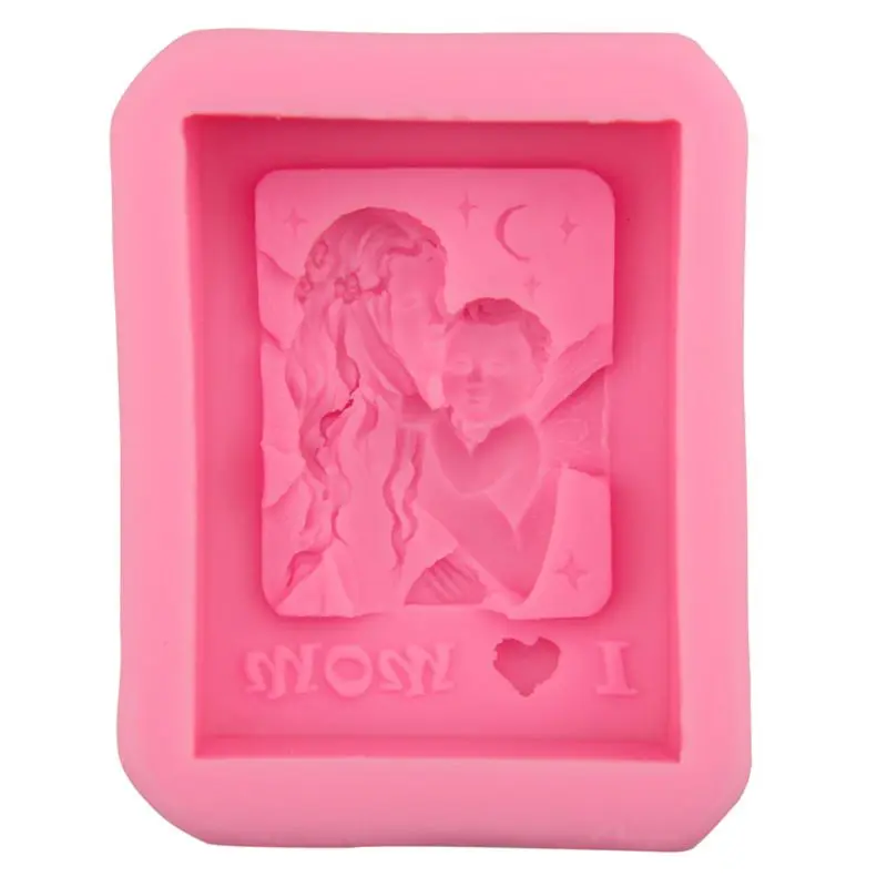 

3D Mom Baby Silicone Soap Mold DIY Clay Candle Making Cake Chocolate Decorating