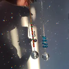 30 мм стеклянный хрустальный шар Призма кулон Suncatcher Радуга производитель для окна, офиса, сада украшения