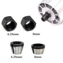 Ensemble de 4 fraises à tige 1/4 "8mm, mandrin et écrou à pince pour le travail du bois, Machine à graver