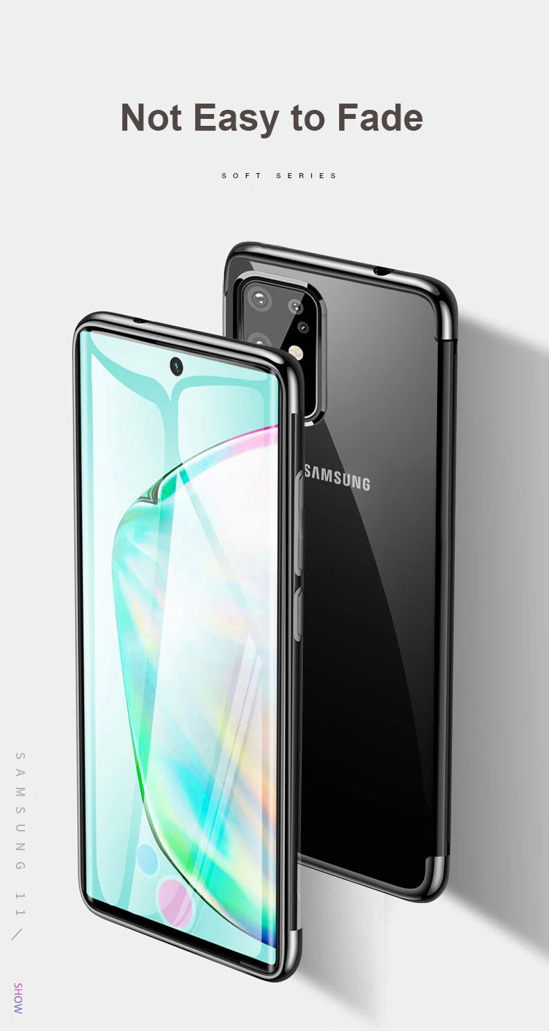 Note 20 Ultra Case Slim XUANYAO Luxury Silicone Soft Coque For Samsung Galaxy Note 20 8 9 10 Plus Case Plating Clear TPU Cover (2)