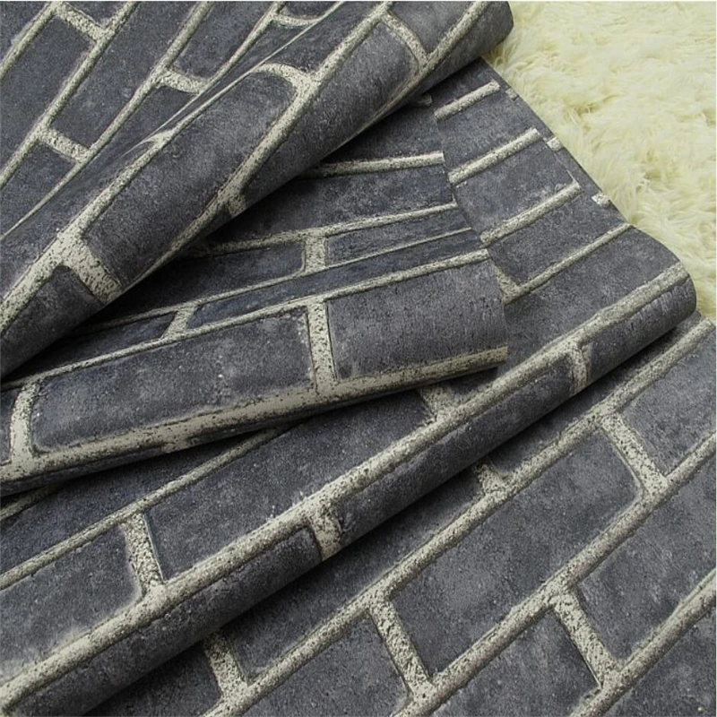 Home decoration 3D Vinilo Ladrillo wallpaper clothing store restaurant cafe antique brick PVC engineering 3d European Wallpaper