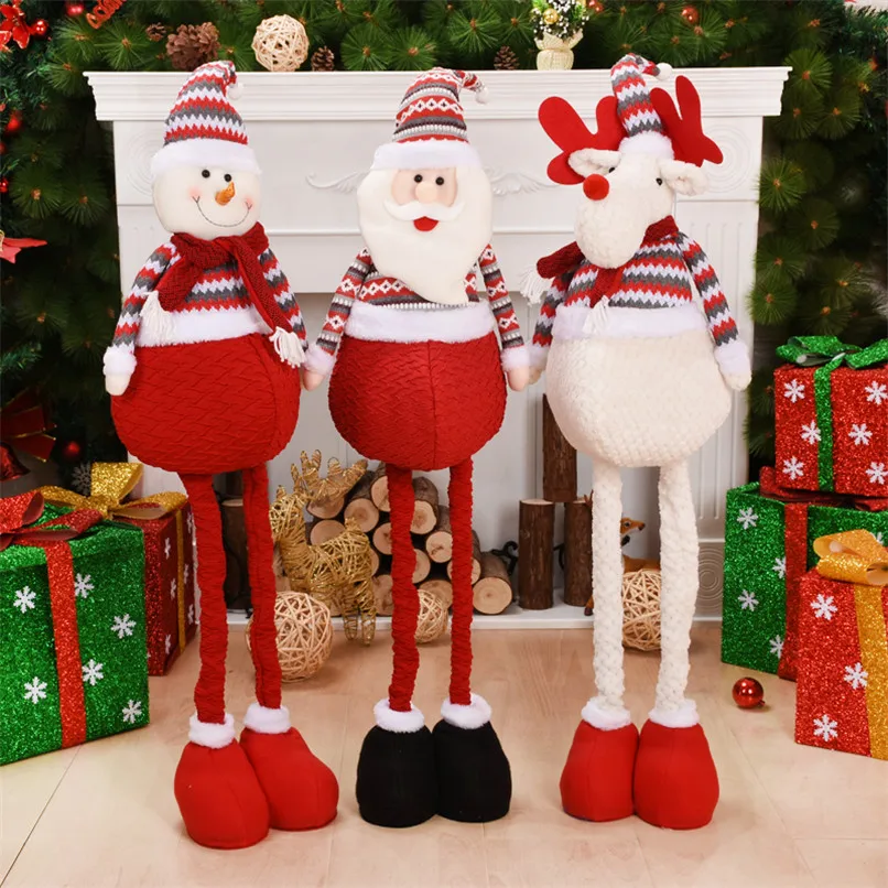 

Christmas Dolls Xmas Decoration for Home Standing Snowman Toys Christmas Tree Decoration Navidad Decoraciones Para El Hogar