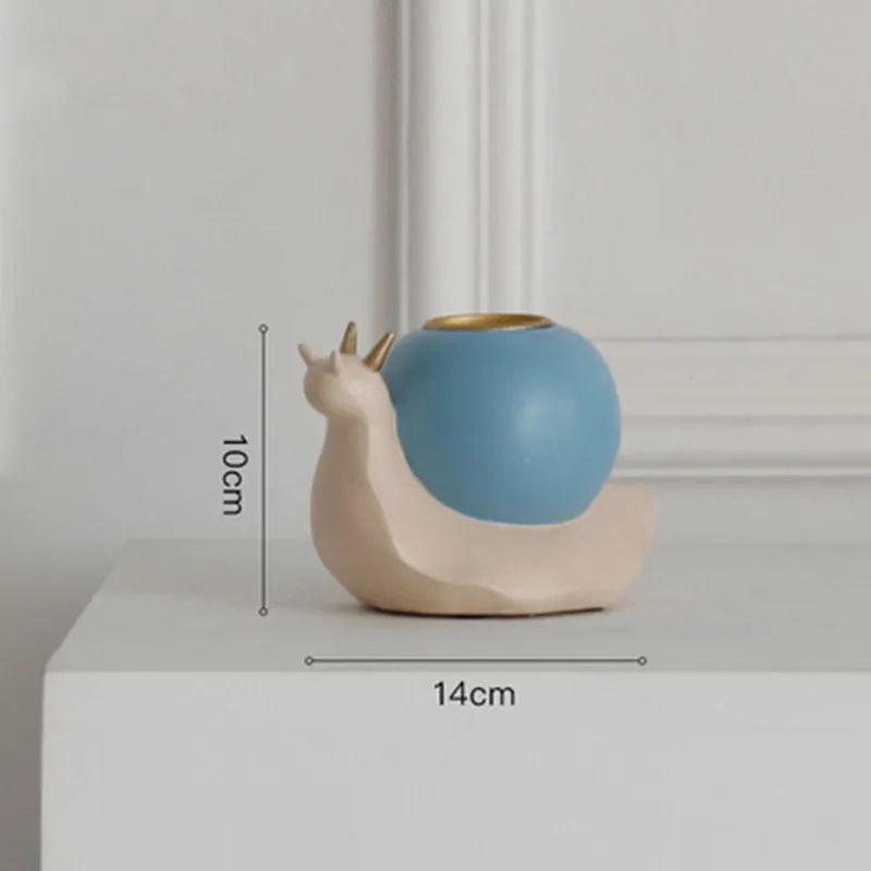 C 14X10CM Скандинавский Morandi Единорог Сова собака улитки животное подсвечник творческий спальня прикроватный столик ароматические свечи украшения X3976 - Цвет: C 14X10CM