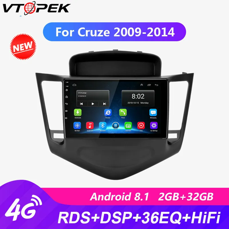 

9" 4G WIFI 2 Din Android Car Radio RDS DSP Touch screen Multimedia video player with CANBUS For Chevrolet Cruze 2009-2014