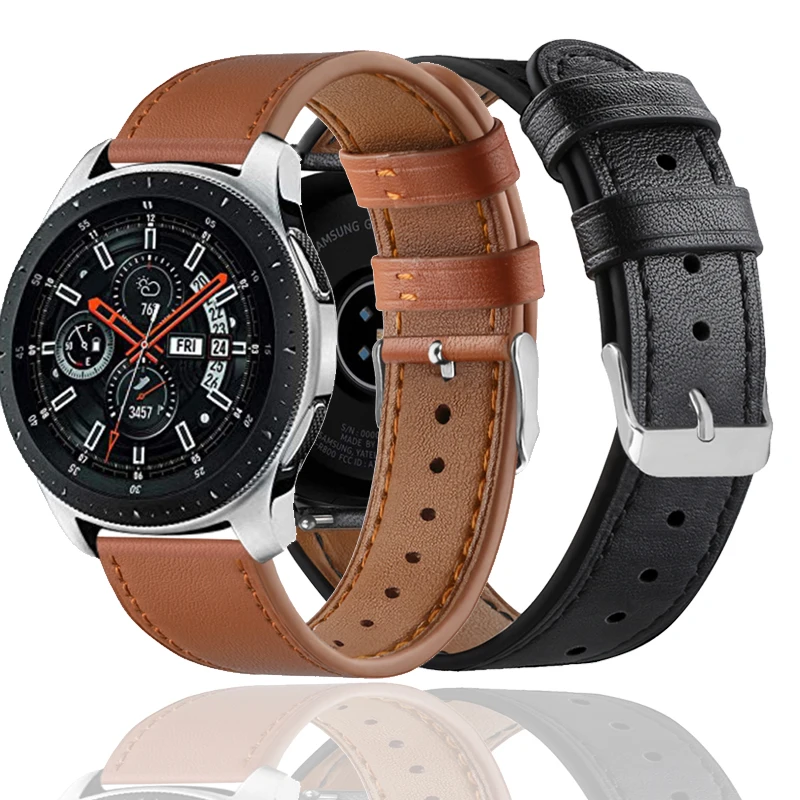 Премиум кожаный ремешок для часов для 46 мм samsung Galaxy Watch кожаный ремешок с пряжкой ремешок на запястье с цветочным принтом Замена браслета