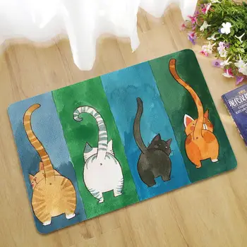 

3D Printing Cartoon Cat Doormat Home Decoration Non Slip Floor Mat Doormat Floor Protection Bathroom Kitchen Absorbent carpet