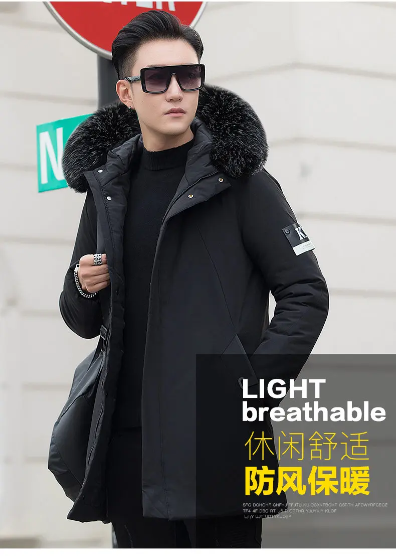 Winter Warm Long Jackets Coat Men Hooded Male Coats Jacket Parka Slim Fitted Cotton Padded Outerwears Clothing 2019 Black Friday 03
