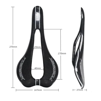 

Cushion Bicycle Saddle Seatposts Cycling Bike Carbon Fiber Hollow Seat