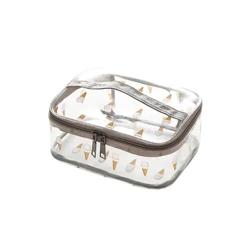 

Cosmetic Organizer For Makeup Wash Bag Toiletry PVC Container Transparent Case Waterproof Eco-friendly Large Capacity Portable