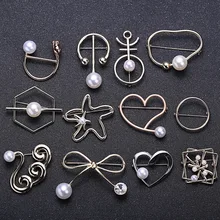 Прямая от производителя, брошь с жемчугом, простая, против воздействия на шею, брошь для кардигана, шелковый шарф, пряжка, аксессуары для одежды Wo